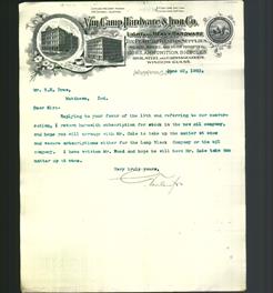 Letterhead - Van Camp Hardware & Iron Co.