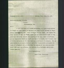 Letter- Assistant - Adjutant General