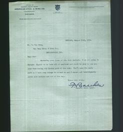 Letterhead - American Steel & Wire Co.