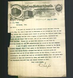 Letterhead - Van Camp Hardware & Iron Co.