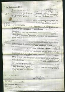 Court of Common Pleas - Sarah Beaumont Lindsay-Original Ancestry