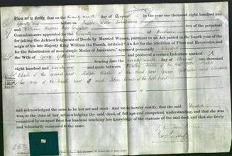 Deed by Married Women - Elizabeth Gilhespie-Original Ancestry