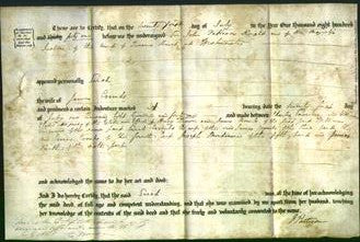 Deed by Married Women - Sarah Coombs-Original Ancestry