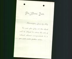 Bank Letterhead - First National Bank