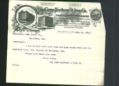 Letterhead - Van Camp Hardware & Iron Co.