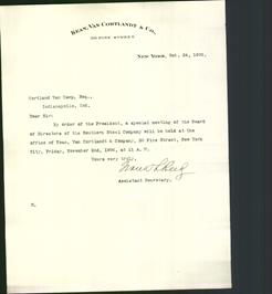 Letterhead - Kean, Van Cortlandt & Co.