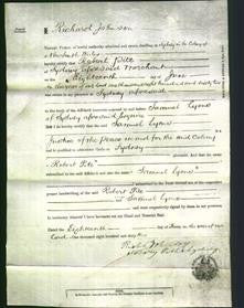 Notarial Document - Robert Pite and Samuel Lyons-Original Ancestry