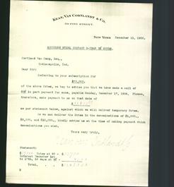 Letterhead - Kean, Van Cortlandt & Co.