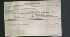 Credit Memorandum - Varney Electrical Supply Co.