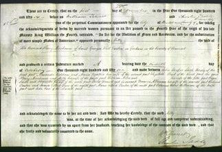 Deed by Married Women - Milly Mirehouse-Original Ancestry