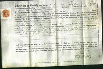 Deed by Married Women - Sarah Reeve-Original Ancestry