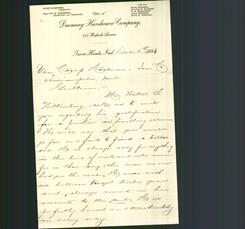 Letterhead - Office of Duenweg Hardware Company