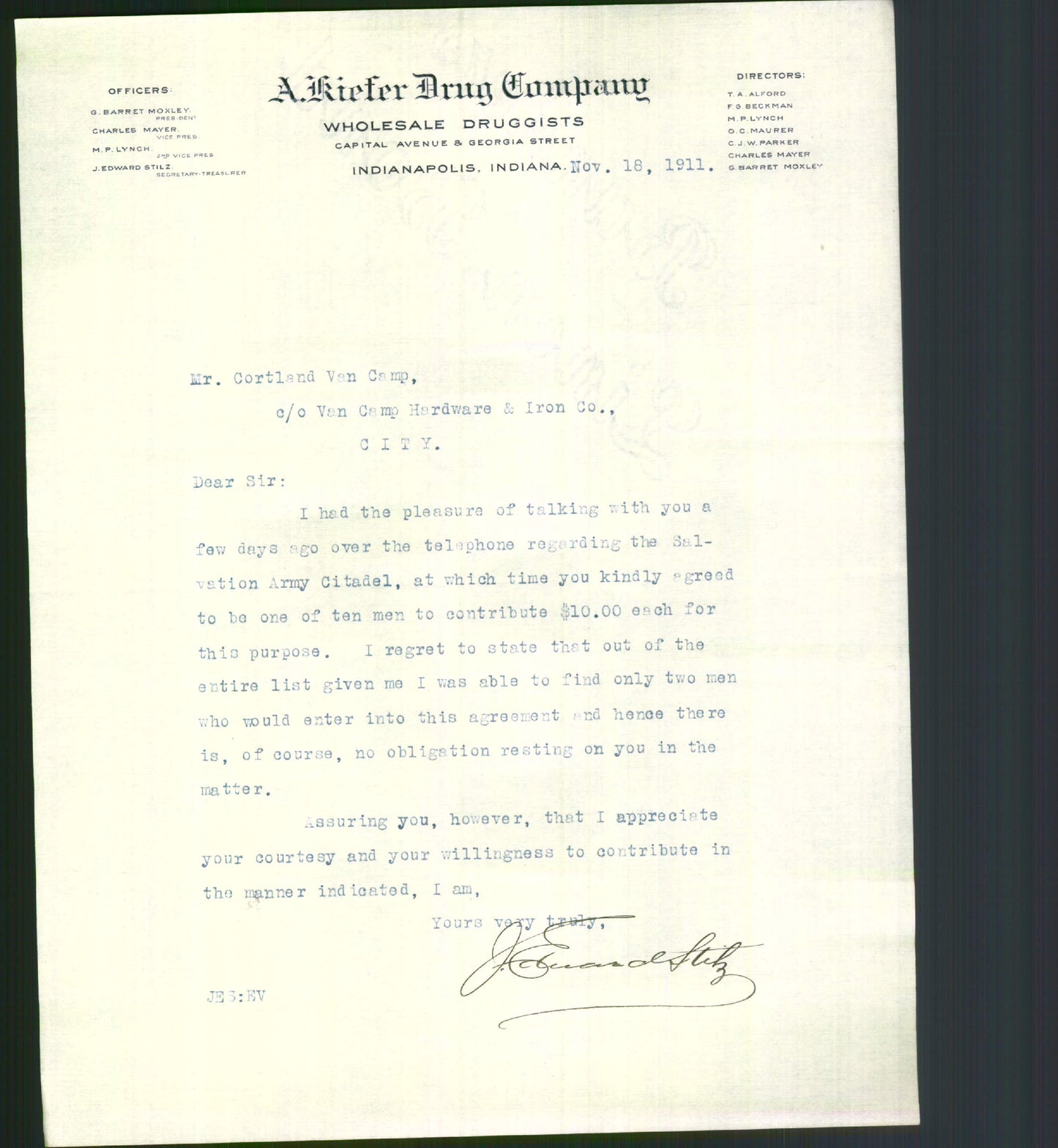 Letterhead - A. Kiefer Drug Company