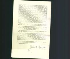 Letter - Signed Jas. K. Gore