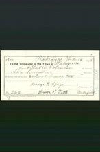 Wakefield, Massachusetts Payment Voucher - Albert O Robinson