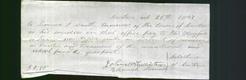Receipt - Leonard P. Smith and Oliver Hayford