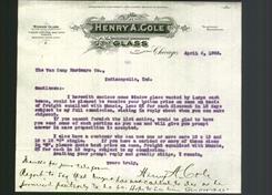 Letterhead - Henry A. Cole