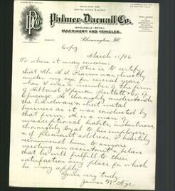 Letterhead - Palmer - Darnall Co.