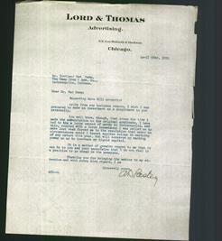 Letterhead - Lord & Thomas Chicago