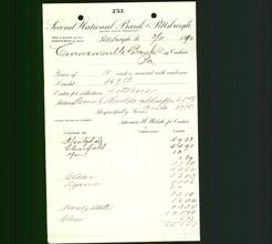 Bank Letterhead - Second National Bank of Pittsburgh