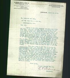 Letterhead - Alabama Steel And Wire Co.