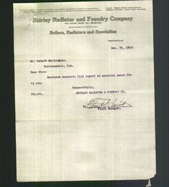 Letterhead - Shirley Radiator and Foundry Company