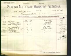 Bank Letterhead - Second National Bank of Altoona
