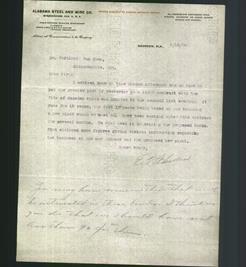Letterhead - Alabama Steel And Wire Co.