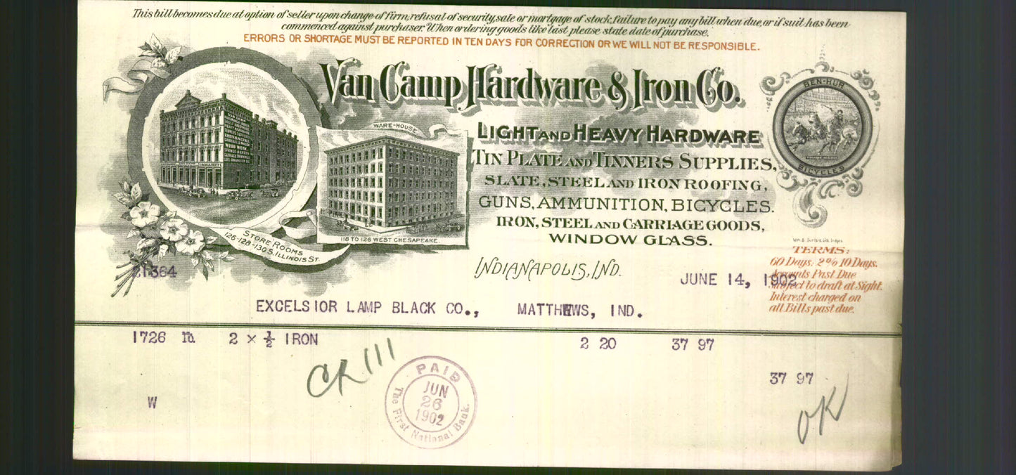 Letterhead - Van Camp Hardware & Iron Co.