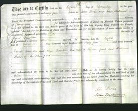 Deed by Married Women - Alice Dawkin-Original Ancestry