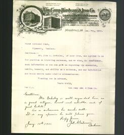 Letterhead - Van Camp Hardware & Iron Co.