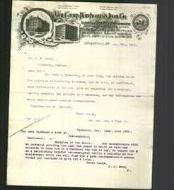Letterhead - Van Camp Hardware & Iron Co.