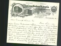 Letterhead - Van Camp Hardware & Iron Co.