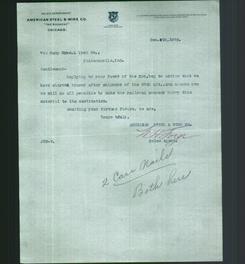 Letterhead - American Steel & Wire Co.