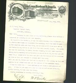 Letterhead - Van Camp Hardware & Iron Co.