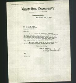 Letterhead - Vann Oil Company