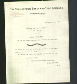 Letterhead - The Youngstown Sheet and Tube Company