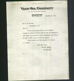 Letterhead - Vann Oil Company