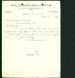 Business Letterhead - Bloomington Mining Company