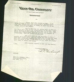 Letterhead - Vann Oil Company