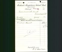 Bank Letterhead - Merchants & Manufacturers National Bank