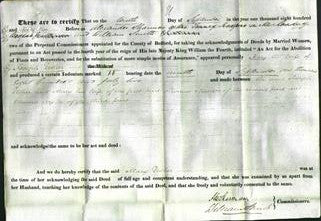 Deed by Married Women - Mary Usher-Original Ancestry