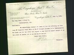 Letterhead - The Cuyahoga Steel & Wire Co.