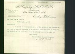 Letterhead -The Cuyahoga Steel & Wire Co.