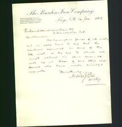 Letterhead - The Burden Iron Company