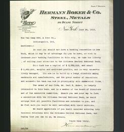 Letterhead - Hermann, Boker & Co.