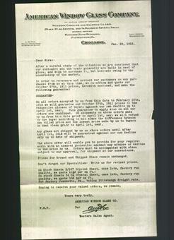 Letterhead - American Window Glass Company