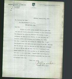 Letterhead - American Steel & Wire Co.