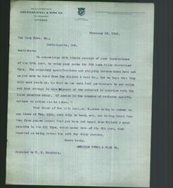 Letterhead - American Steel & Wire Co.