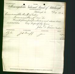 Bank Letterhead - Monongahela National Bank of Pittsburgh